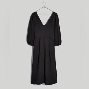 NWT Madewell Womens Cotton Cut-Out Back Midi Dress